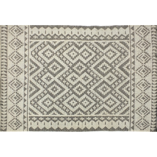 2069 - Rectangular John Lewis grey handmade wool rug, 180cm x 120cm
