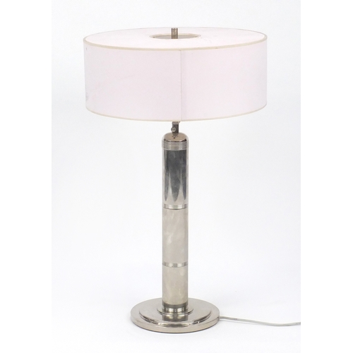 2009 - Visual Comfort Longacre table lamp with circular shade, 86cm high