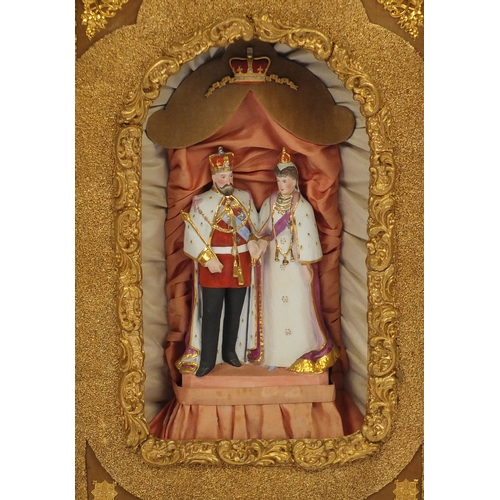 2329 - King and Queen clockwork musical diorama, 67cm x 49cm
