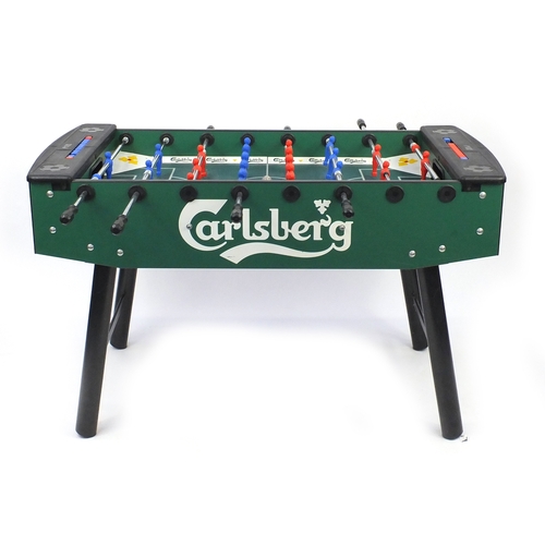 2057 - Carlsberg advertising table football, 90cm H x 147cm W x 76cm D