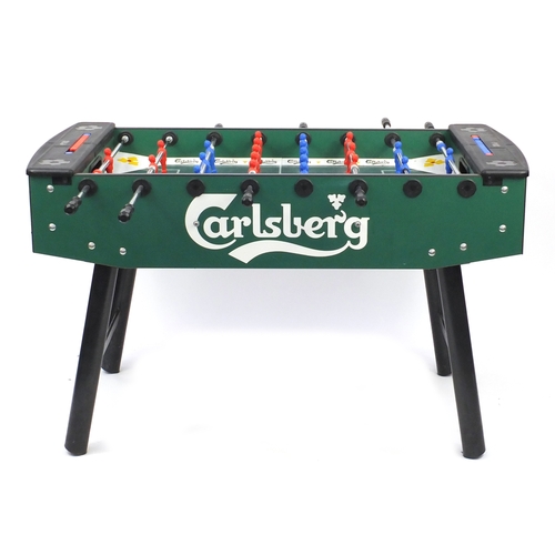2057 - Carlsberg advertising table football, 90cm H x 147cm W x 76cm D