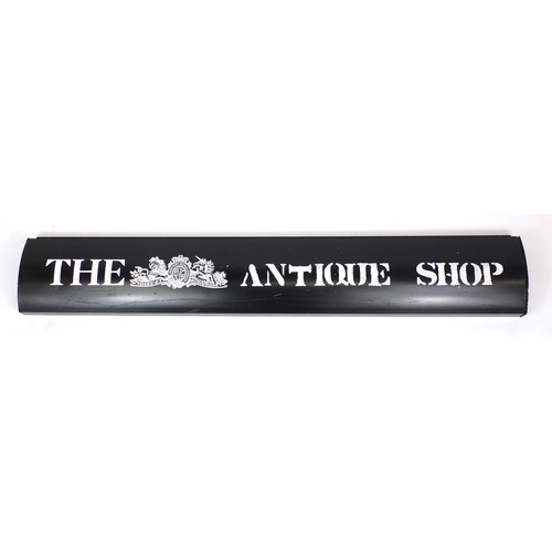 2033 - The Antique Shop advertising sign, 30cm H x 174.5cm W x 10.5cm D