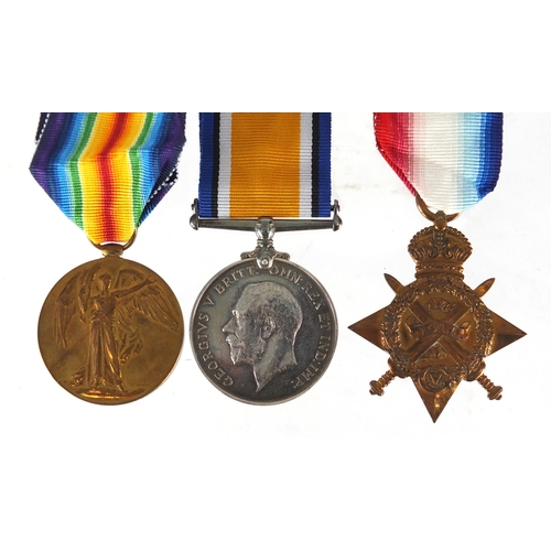 176 - British Military World War I trio inclusing the Mons Star, the Mons star awarded to 1357PTE.A.D.L.WI... 