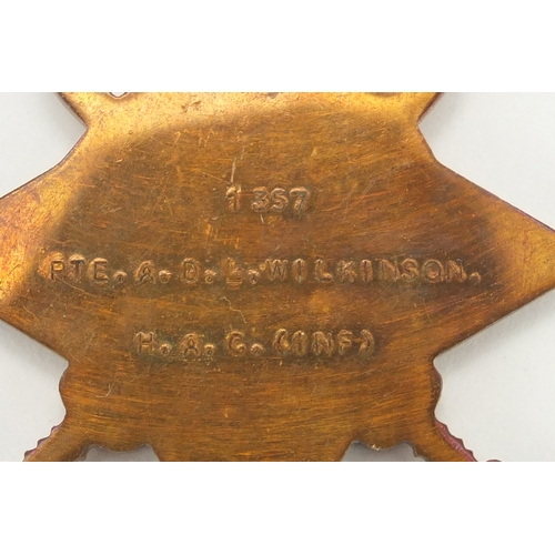 176 - British Military World War I trio inclusing the Mons Star, the Mons star awarded to 1357PTE.A.D.L.WI... 