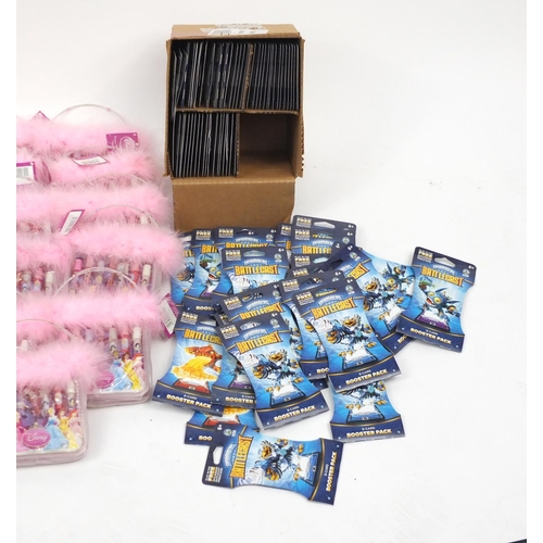 876 - Children's items including Skylanders trade cards and Disney princess lip gloss sets