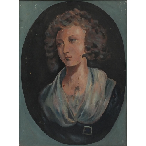 122 - After Sir Joshua Reynolds - Portrait, Captain Bligh, oil on board, framed, 72cm x 57cm