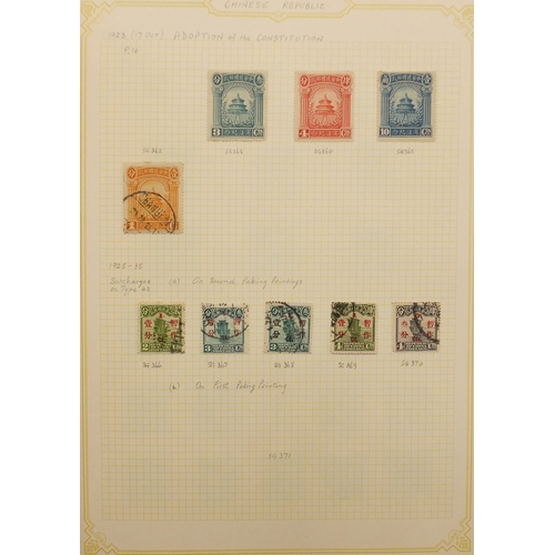 137 - Predominantly 19th century and later Chinese stamps, arranged in three albums including Shanghai Mun... 