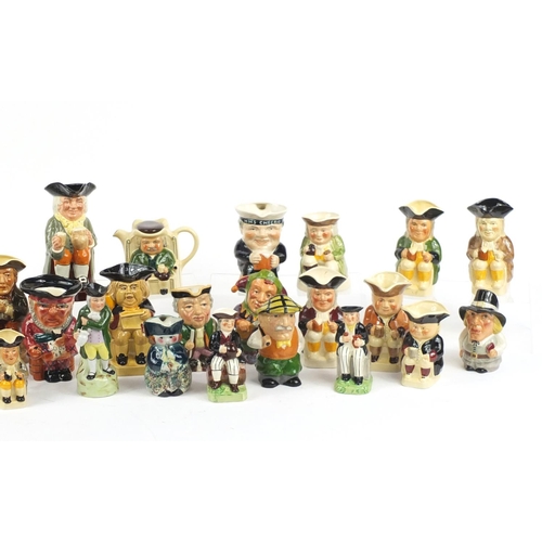 230 - Collection of Toby jugs including Shorter, Royal Doulton, Tony Wood and Staffordshire ceramics