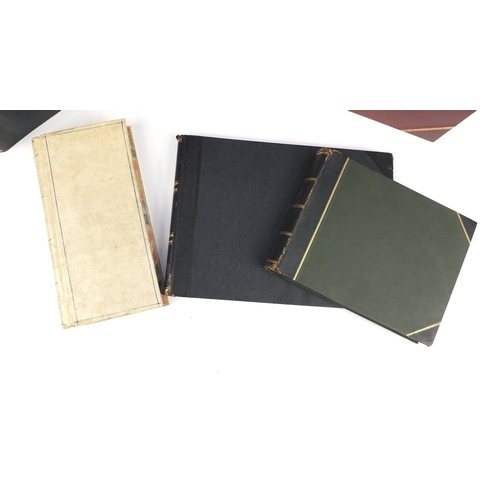 964 - Group of Victorian and later leather bound ledgers