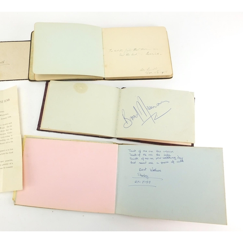 923 - Three 20th century albums of autographs, hand written poems and sketches