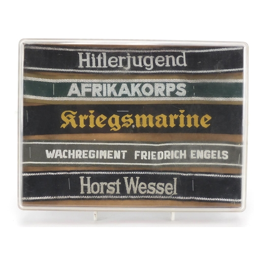 1003 - Five German style Military interest cap tallies