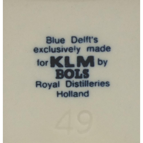 534 - Seven KLM Bols decanters, the largest 10.5cm high