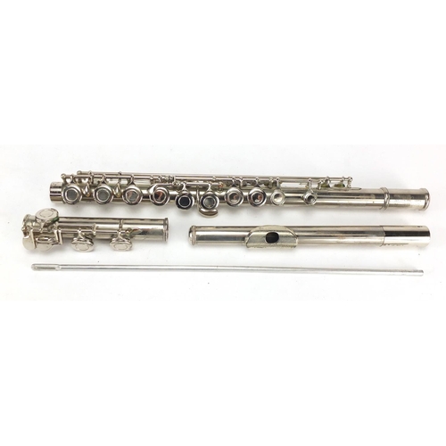 177 - Sonata silver plated flute, with fitted case