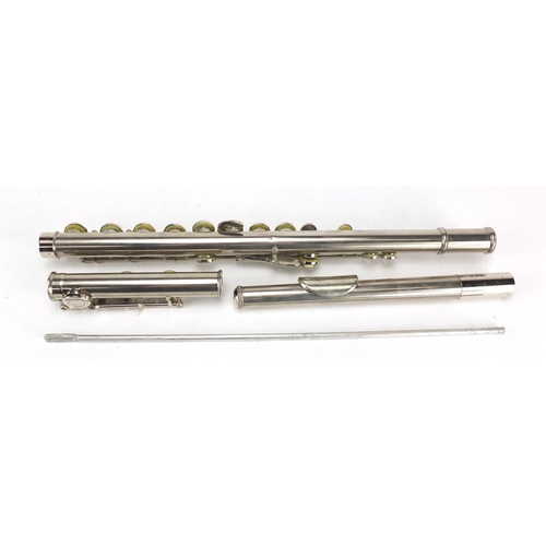 177 - Sonata silver plated flute, with fitted case