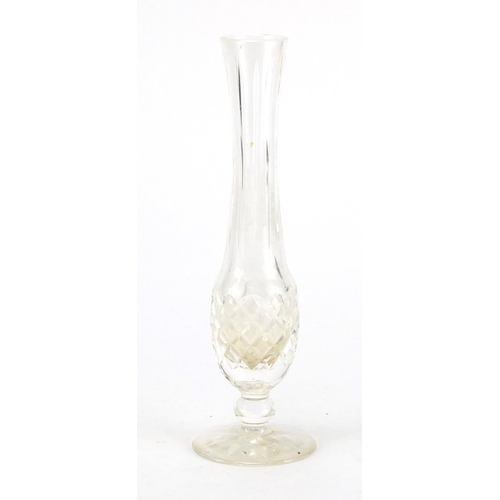 193 - Waterford crystal bud vase, retailed by Harrods, with box,  23.5cm high
