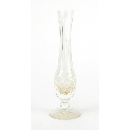 193 - Waterford crystal bud vase, retailed by Harrods, with box,  23.5cm high