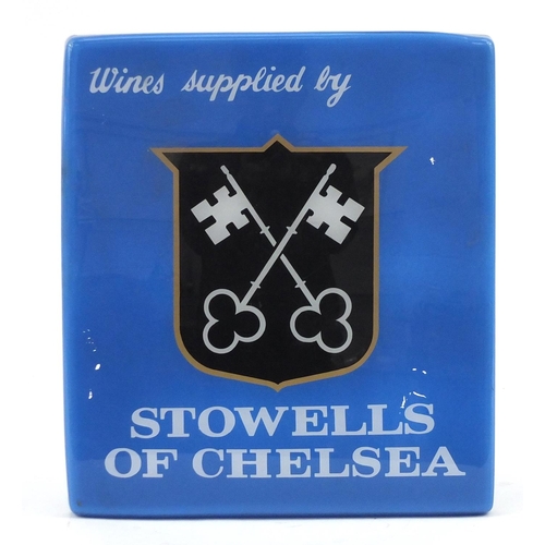 182 - Stowells of Chelsea perspex wine advertising sign, 34cm x 30cm