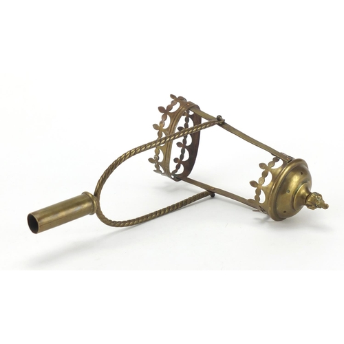 808 - Brass gimbal lantern, 36cm high