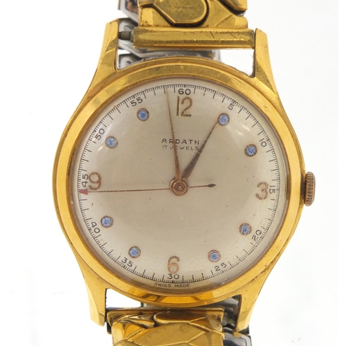 348 - Gentleman's Ardath wristwatch, the case numbered 1437 2575-F, 2.4cm in diameter