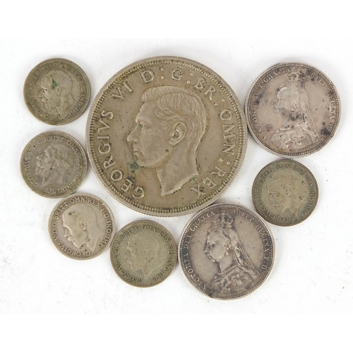 485 - British pre decimal coinage including George VI 1937 crown