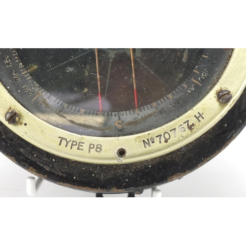 993 - Military interest type P8 compass, numbered 70767, 13.5cm in diameters