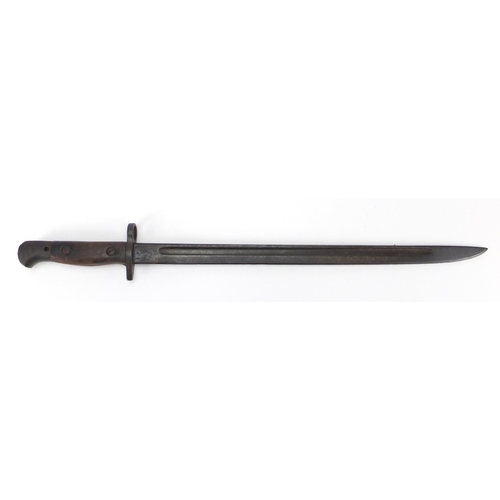 1009 - British Military interest bayonet, impressed marks to the blade, 54cm in length