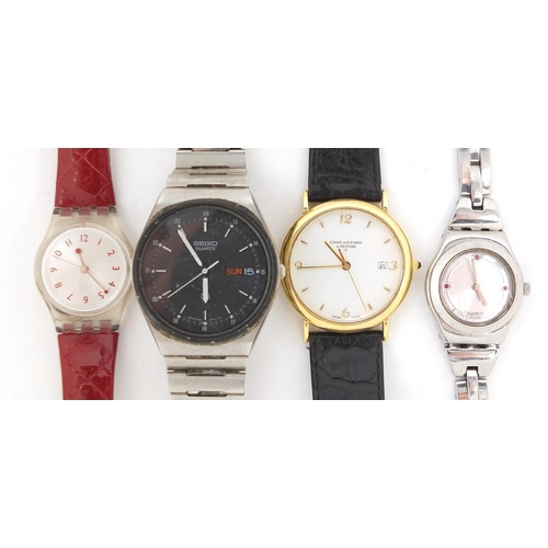 316 - Four wristwatches including Seiko and Swatch