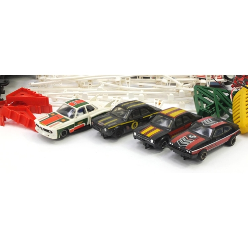 867 - Vintage Scalextric items including four cars and track