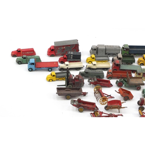 807 - Mostly Dinky die cast vehicles including transport lorries and agricultural