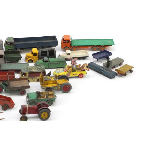 807 - Mostly Dinky die cast vehicles including transport lorries and agricultural