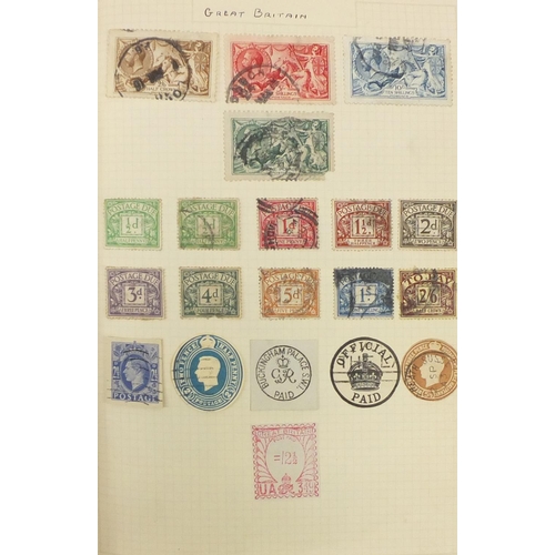907 - Two albums of World stamps including USA, France and Britain