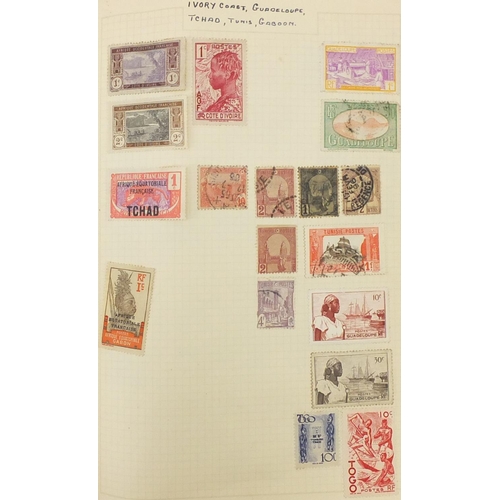 907 - Two albums of World stamps including USA, France and Britain