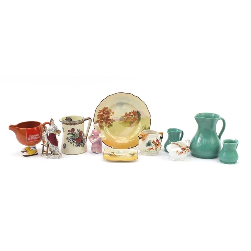 875 - Collectable china including continental porcelain figurine, Royal Doulton figure Lucy Ann and Royal ... 