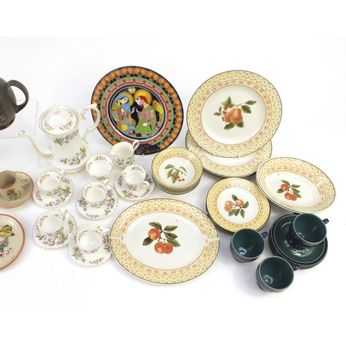 848 - China and glassware including Rosenthal, Johnson Bros dinnerwares, Denby Marrakesh teapot, Denby cup... 