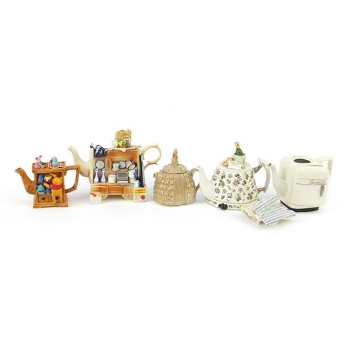239 - Novelty teapots including Daintee Lady, Portmeirion, Disney Winnie the Pooh and Cardew
