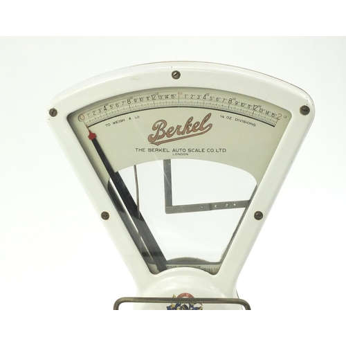 76 - Set of vintage white enamel Berkel scales
