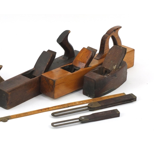 898 - Vintage wood working planes and tools