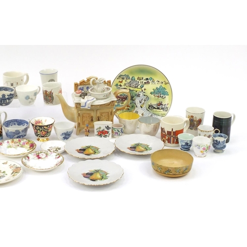 838 - China including novelty teapots, Royal Albert, Wedgwood, Royal Worcester, Royal Copenhagen and Shell... 
