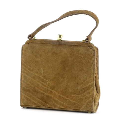 825 - Vintage Corbeau elephant skin handbag, 19cm high