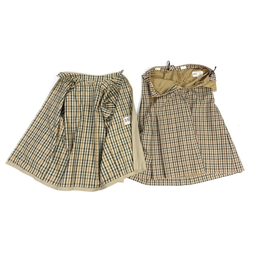 986 - 1970's Daks tartan design skirt suit, size 32 and 35