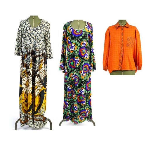 823 - Two 1960's maxi dresses and a 1960's Mary Quant design Viyella house shirt
