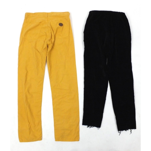 828 - Two pairs of ladies vintage trousers, Moschino and Biba
