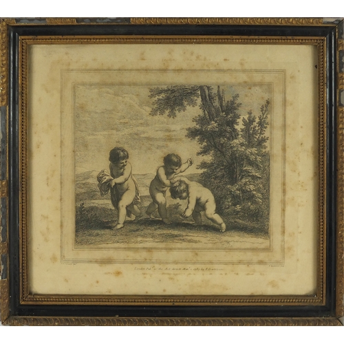 92 - Francesco Bartolozzi - Five black and white classical engravings, each framed, approximately 33cm x ... 