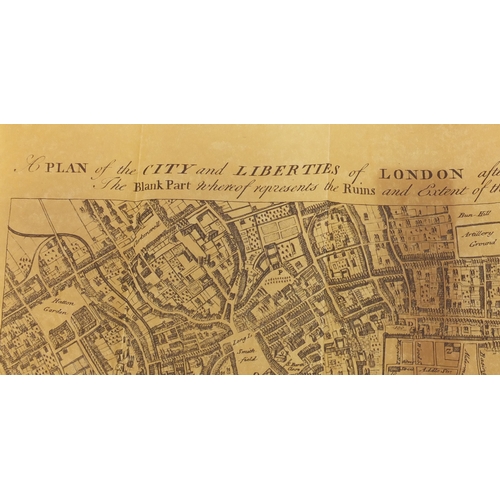 908 - Plan of the city and Liberties of London, after Emanuel Bowen, 49.5cm x 36.5cm