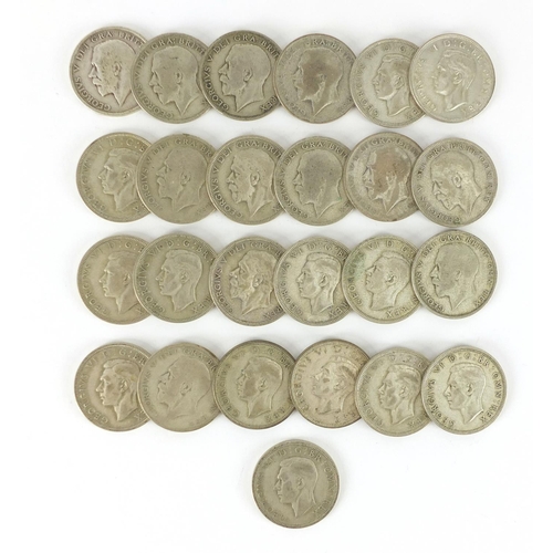 2304 - British pre 1947 half crowns, approximate weight 340.0g
