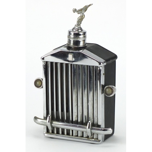 2202 - Vintage Rolls Royce grill design musical decanter, 25cm high