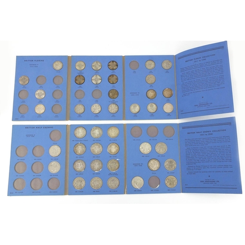 2295 - British pre decimal half crowns arranged in folders, some pre 1947