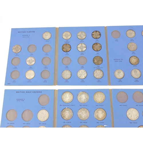 2295 - British pre decimal half crowns arranged in folders, some pre 1947