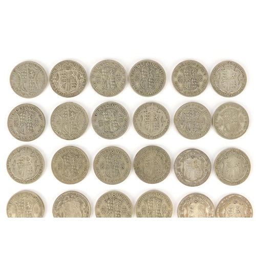 2297 - Mostly British pre 1947 half crowns, approximate weight 375.0g