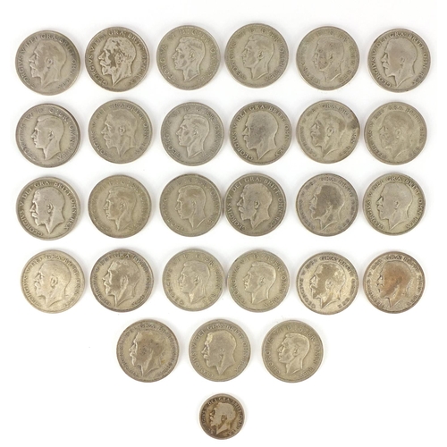 2297 - Mostly British pre 1947 half crowns, approximate weight 375.0g
